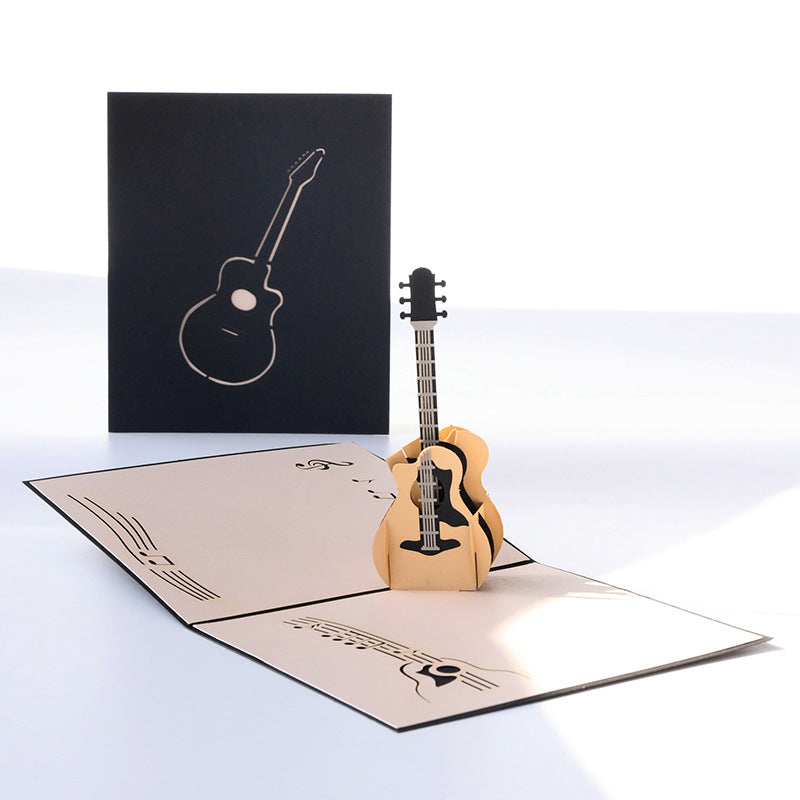 Gift Card 3D Pop Card Guitar Birthday Gift