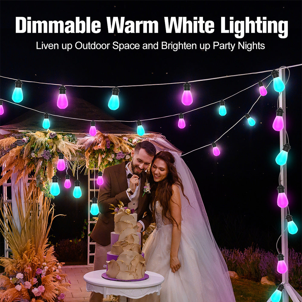 Smart Outdoor RGB String Lights App Control 12 Meters