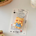 Fridge Magnet Cute Bear and Beer Open Home Decoration