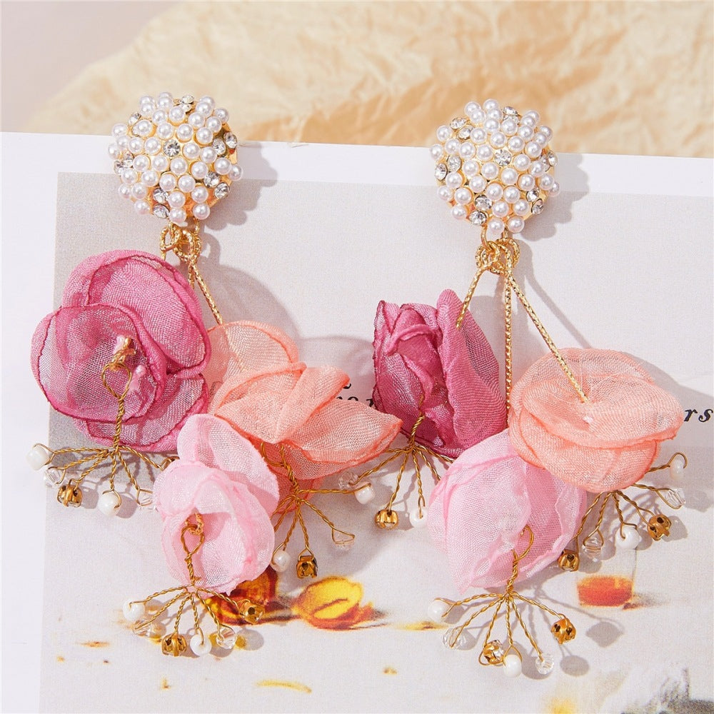 Earrings Handmaker Flower S925