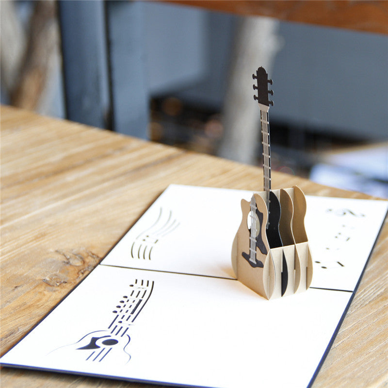 Gift Card 3D Pop Card Guitar Birthday Gift