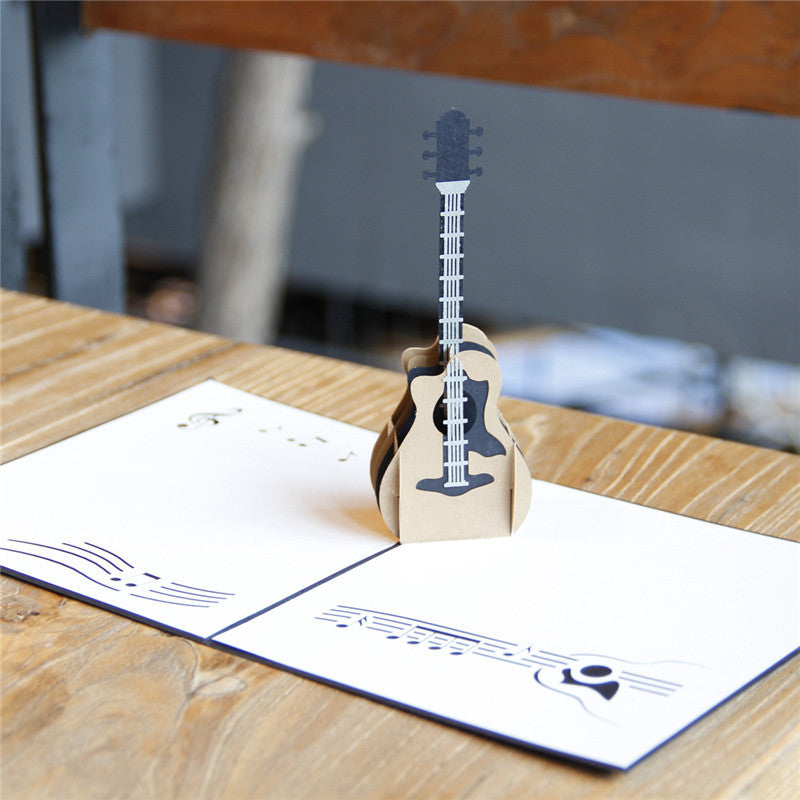 Gift Card 3D Pop Card Guitar Birthday Gift