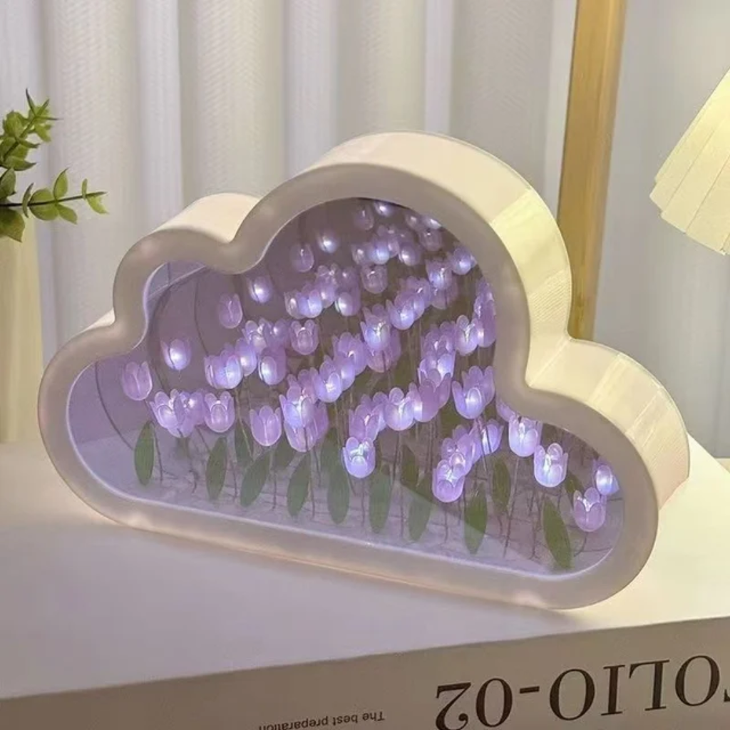 Cloud Tulip Infinity Mirror Night Light - Materials kit