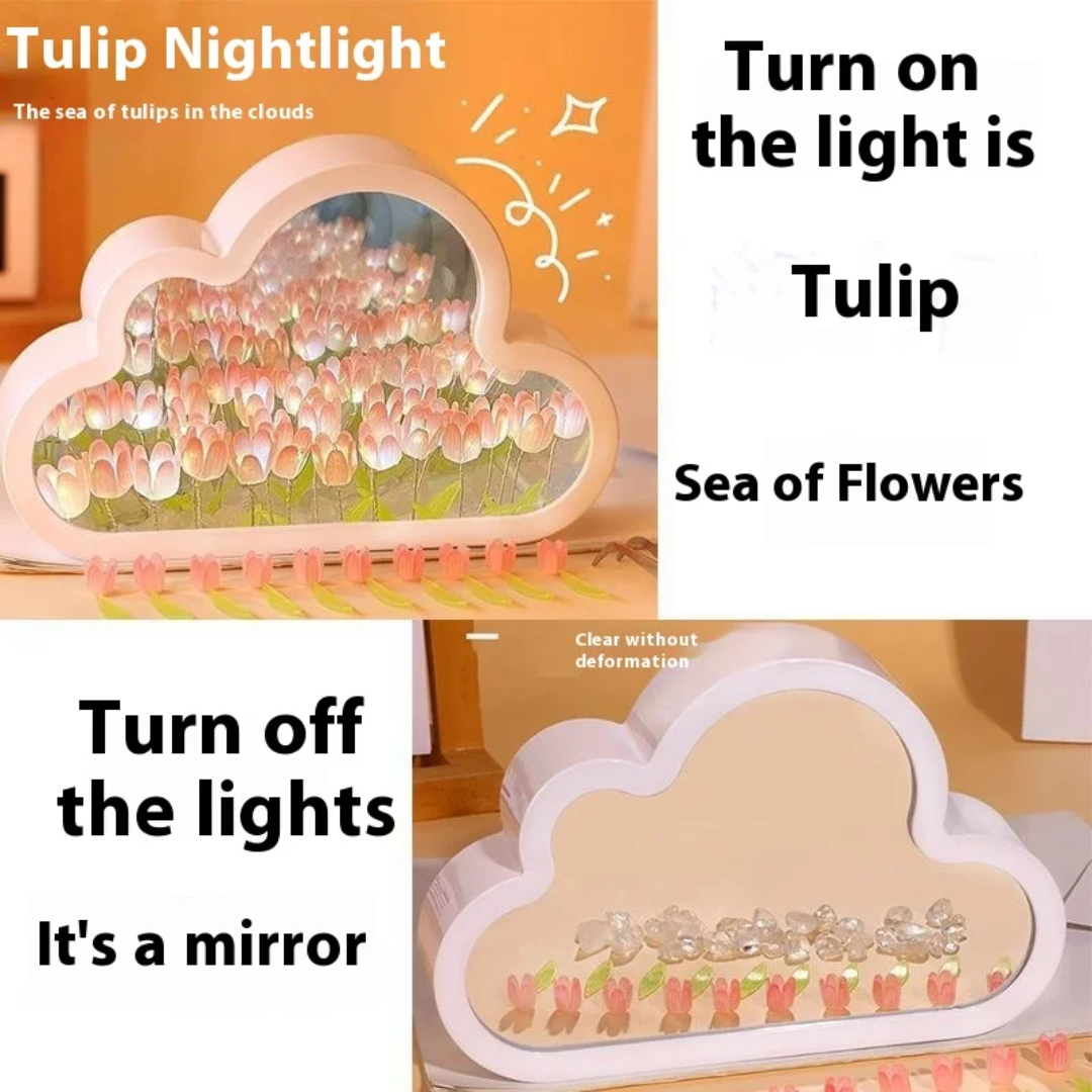 Cloud Tulip Infinity Mirror Night Light - Materials kit