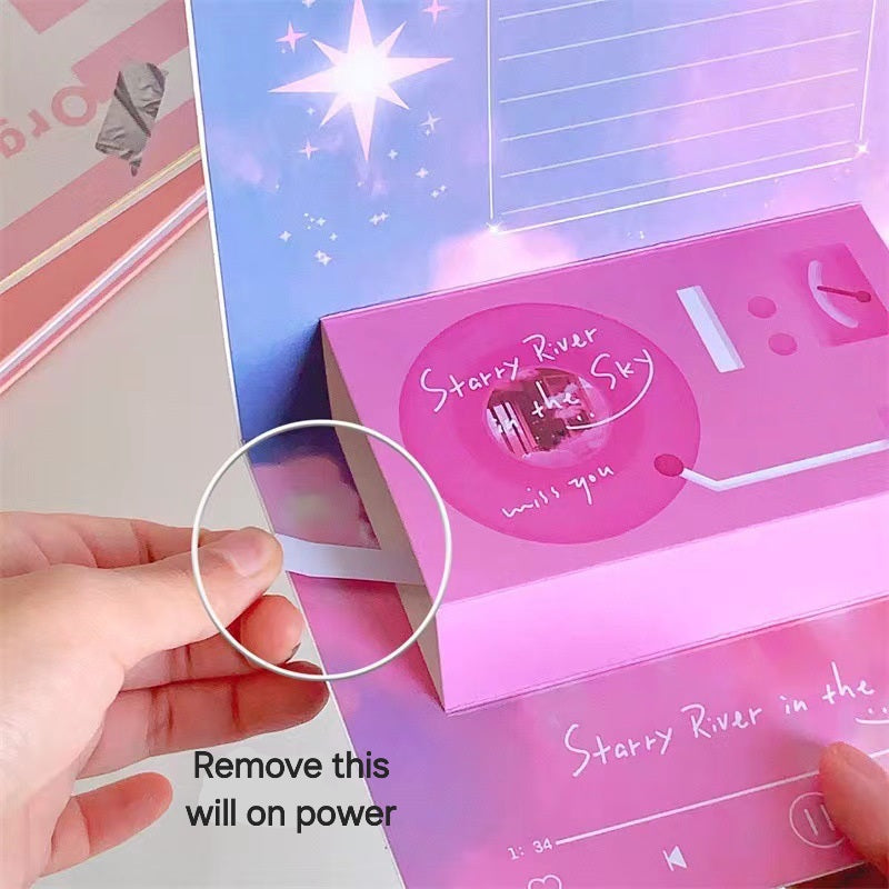 Greeting Card Record 3D Pop Card