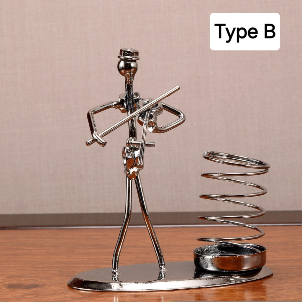 Retro Band Musician Pen Holder Ornament