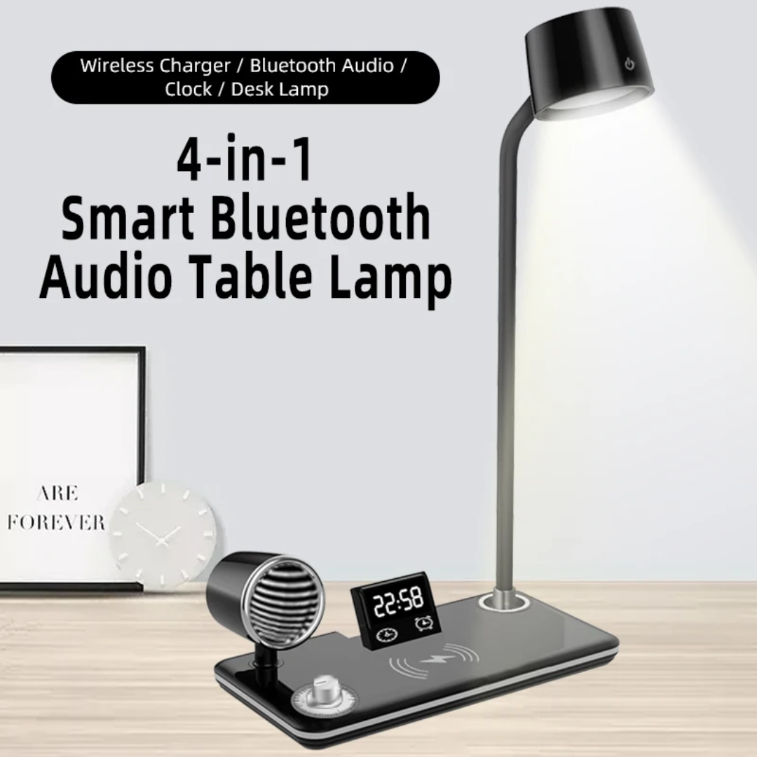 4 - in - 1 Smart Bluetooth Audio Wireless Charging Desk Lamp