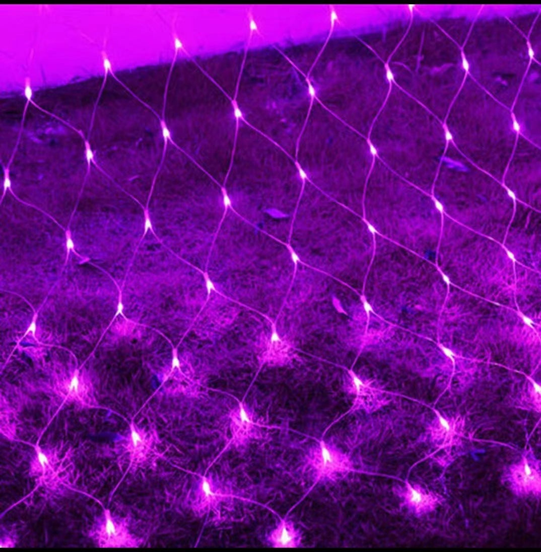 LED Fairy Net Lights 1.5 * 1.5m Pink Color