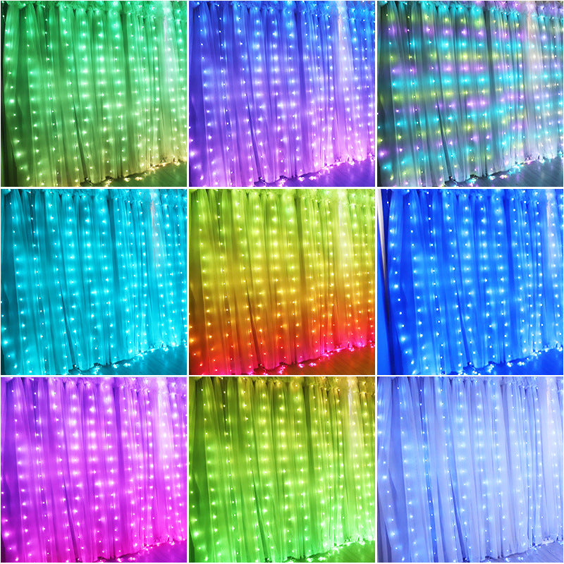 RGB Smart Curtain Fairy Lights with APP Control USB LED Decoration Lights