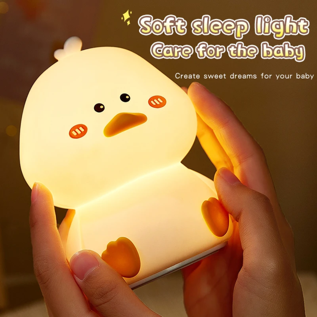Cute Duck Silicone Night Light – 7 Colors