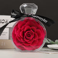 Preserved Real Rose Flower in Crystal Bottle – Eternal Gift