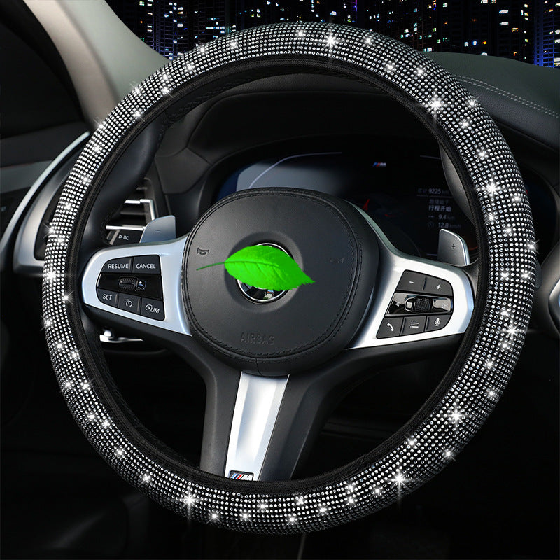 Bling Rhinestone Steering Wheel Cover – Luxury Sparkly Car Accessory