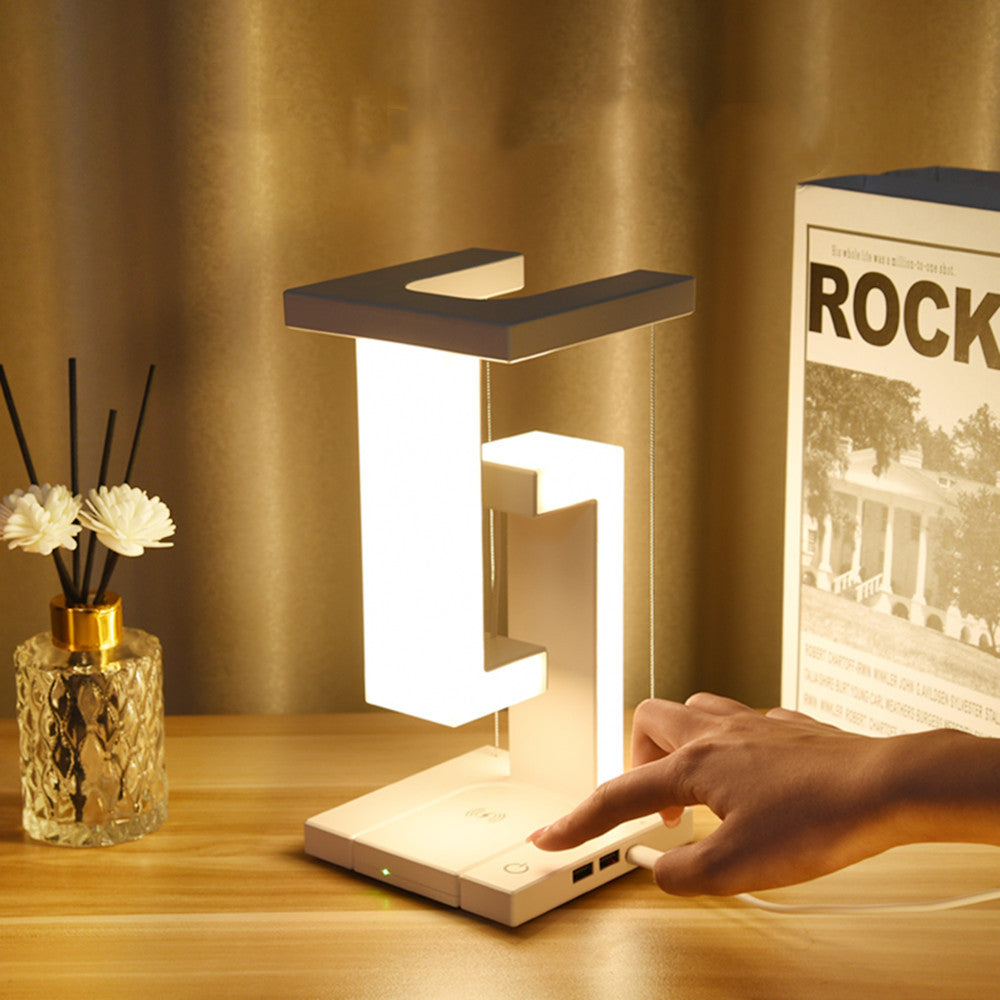 Led Decor Lamp Magnetic Levitation Lamp With Wireless Charging