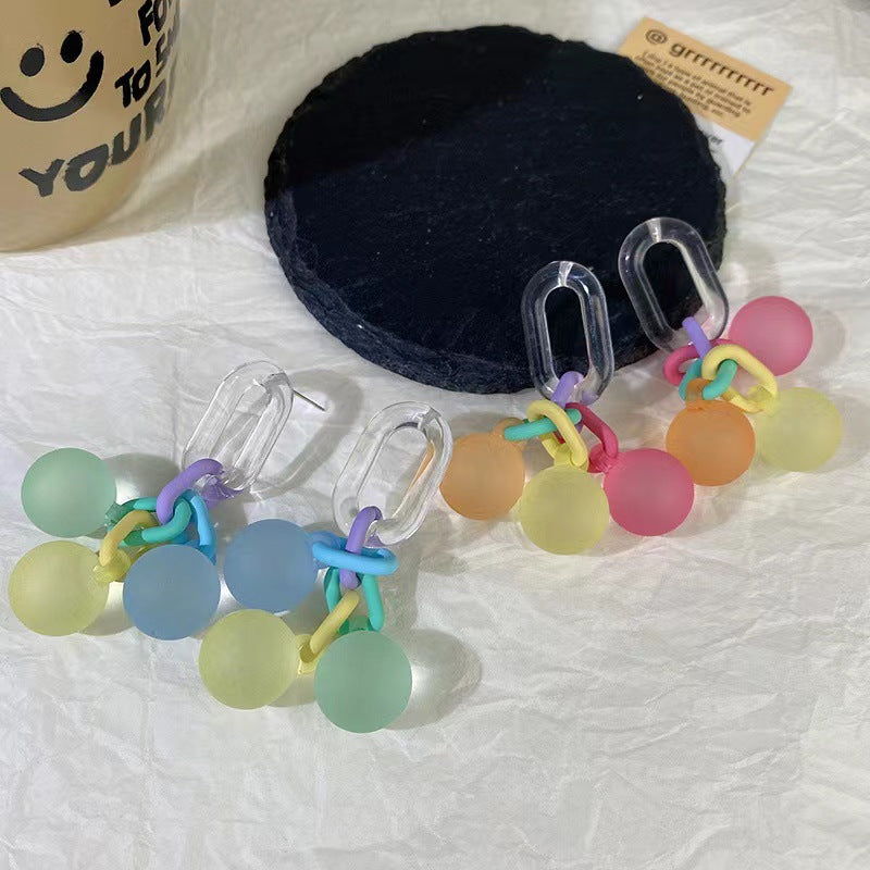 Earrings Candy-Colored Dopamine S925