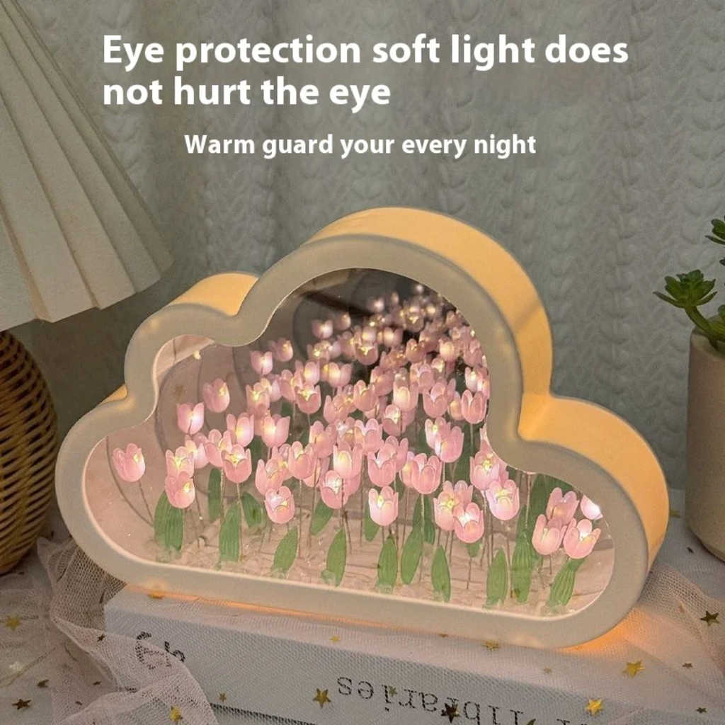 Cloud Tulip Infinity Mirror Night Light - Materials kit