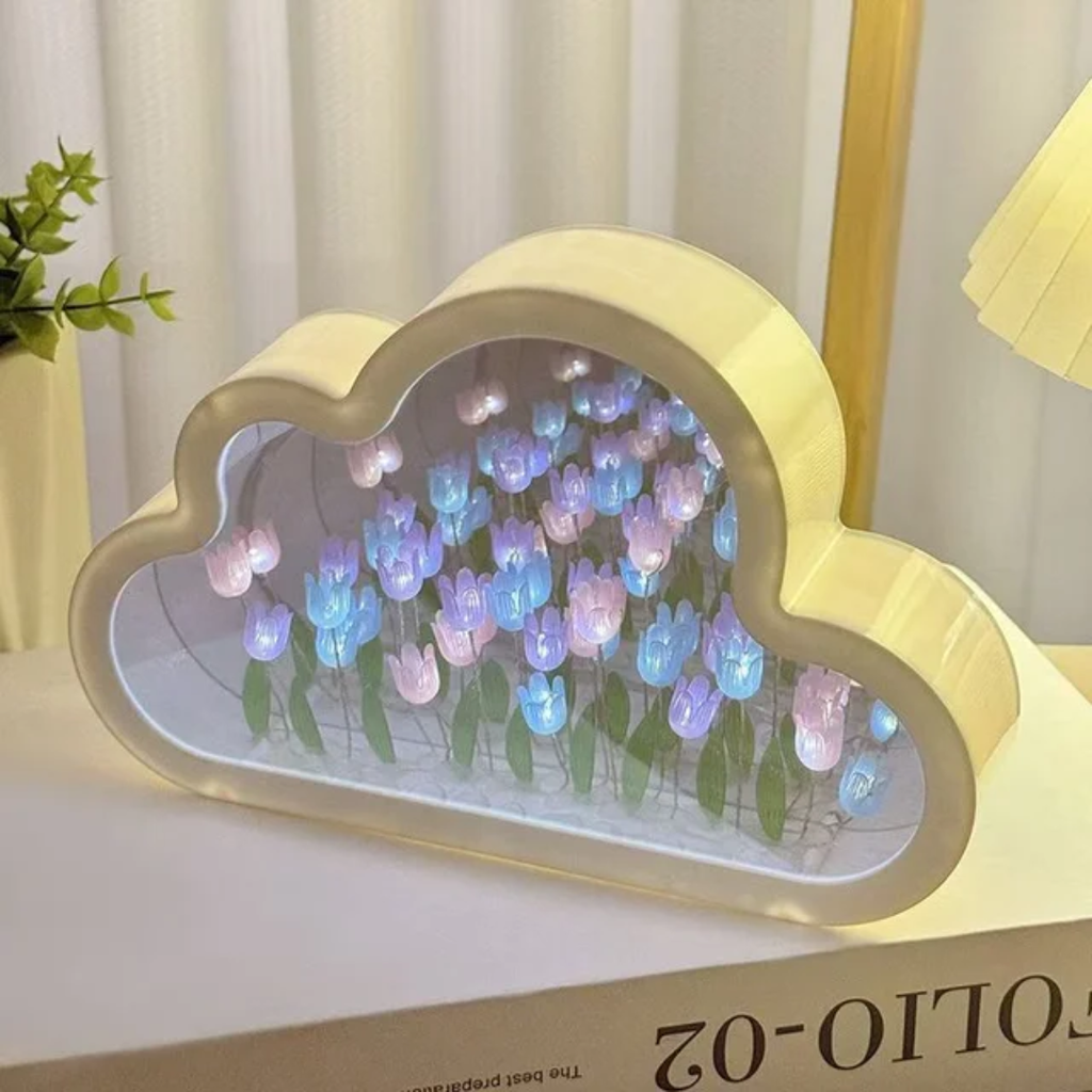 Cloud Tulip Infinity Mirror Night Light - Materials kit