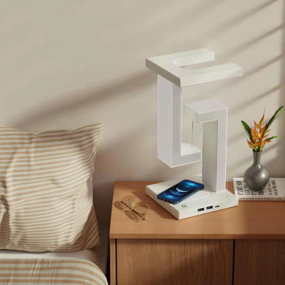 Led Decor Lamp Magnetic Levitation Lamp With Wireless Charging