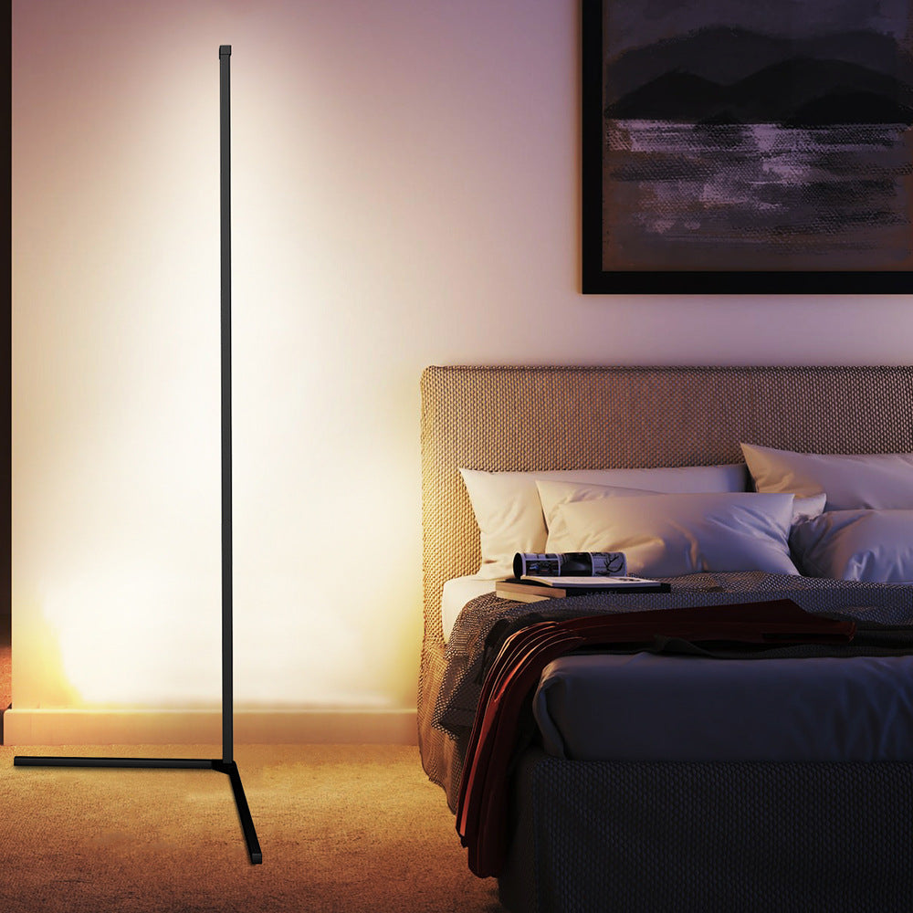 RGB LED Corner Floor Lamp with App & Remote Control, Music Sync Ambient Light