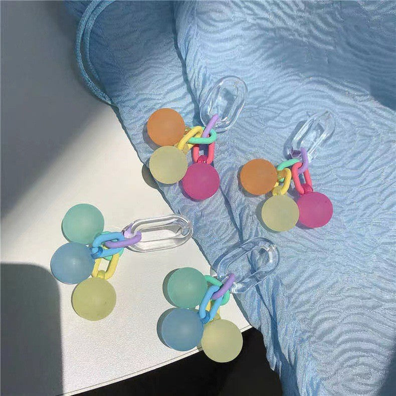 Earrings Candy-Colored Dopamine S925