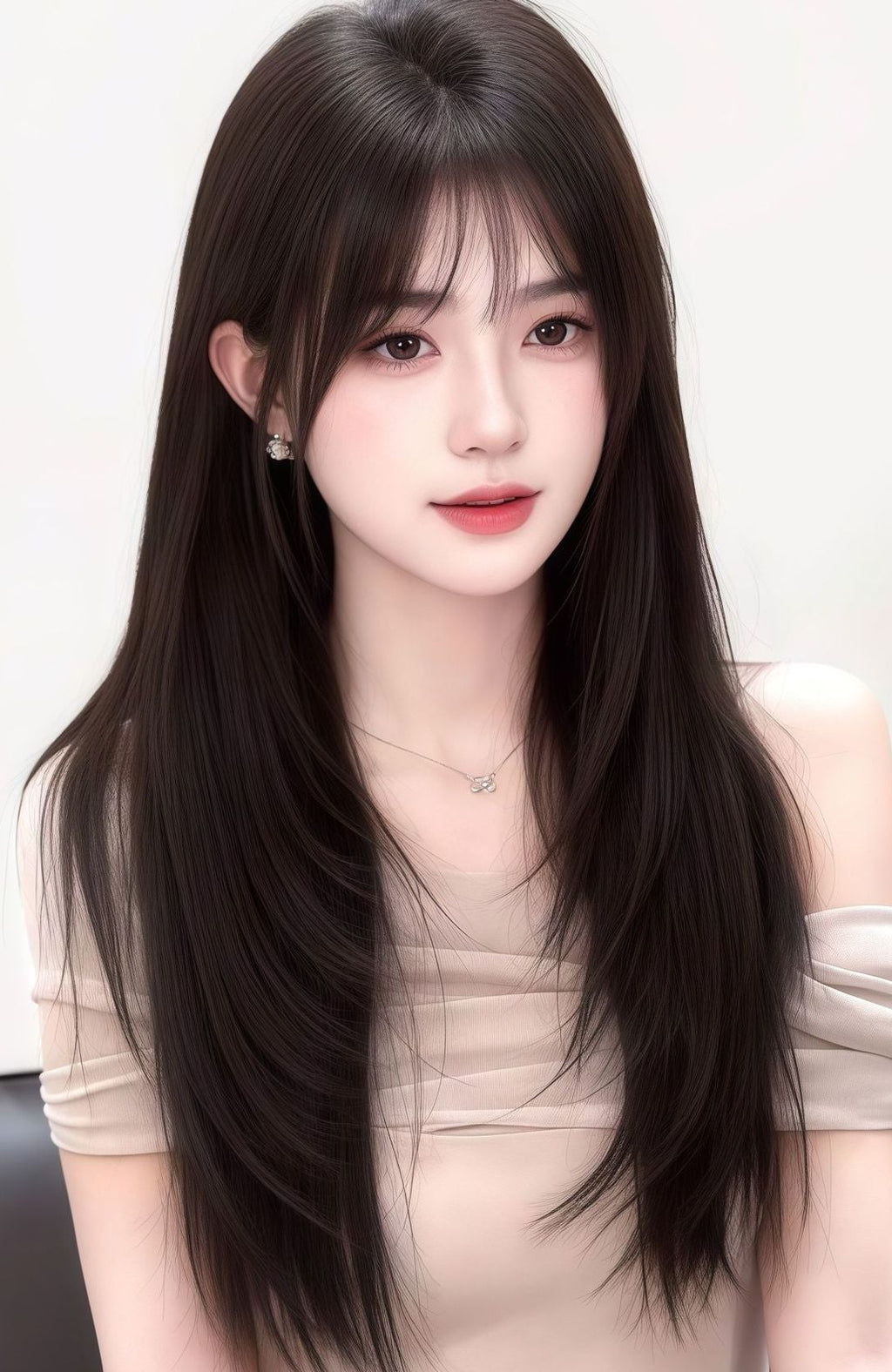 Ladies Wig Premium Synthetic Straight Hair 55cm – Natural Look, Soft & Lightweight, Ready to Wear