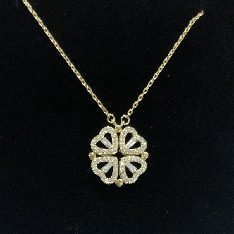 Necklace Four-Leaf Flower Magnetic can Change Different Style