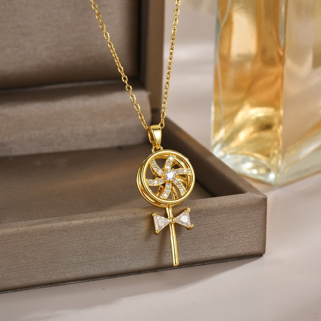 Necklace Windmill Rotating