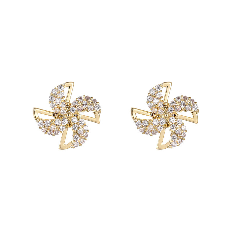 Earrings Rotating Hypoallergenic S925 Elegant Unique Design
