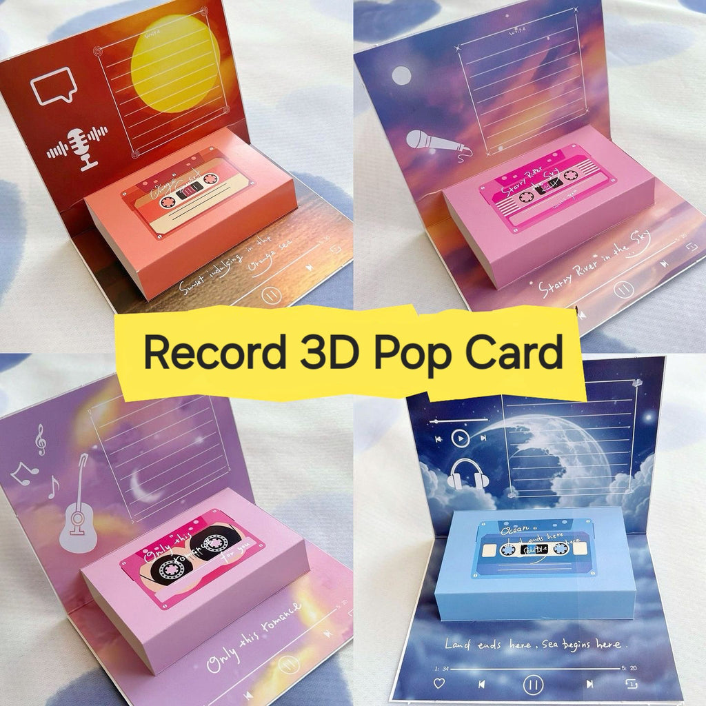 Greeting Card Record 3D Pop Card