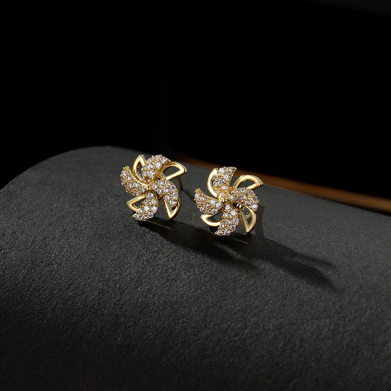 Earrings Rotating Hypoallergenic S925 Elegant Unique Design