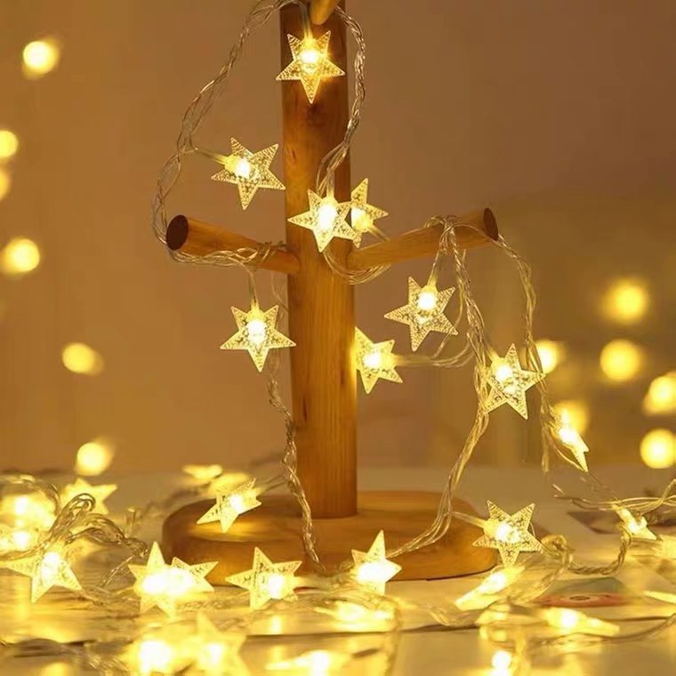 LED Fairy Star String Lights Warm Color,  30m–100m