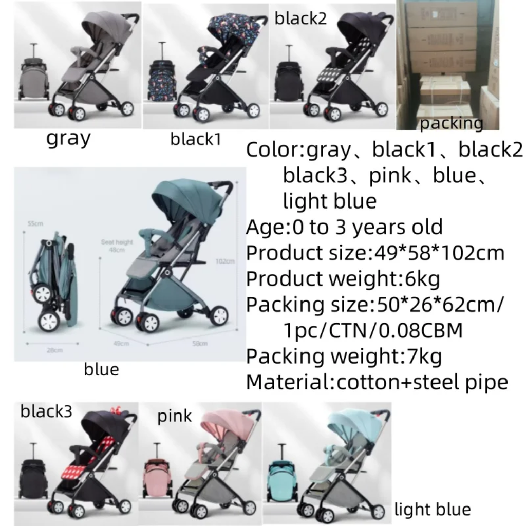 Compact Folding Baby Pushchair Lightweight Design