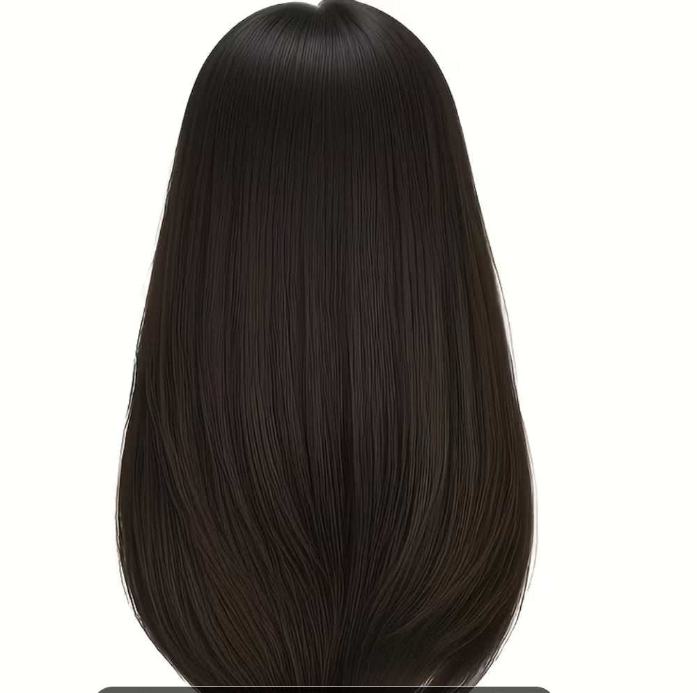 Ladies Wig Premium Synthetic Straight Hair 55cm – Natural Look, Soft & Lightweight, Ready to Wear