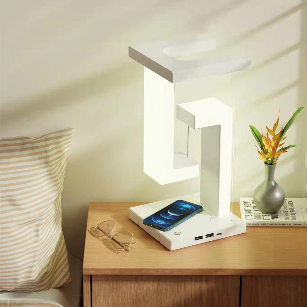 Led Decor Lamp Magnetic Levitation Lamp With Wireless Charging