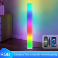 RGB Cylindrical Floor Lamp – Ambient LED Light Bar with Remote & App Control