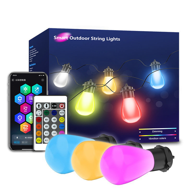 Smart Outdoor RGB String Lights App Control 12 Meters