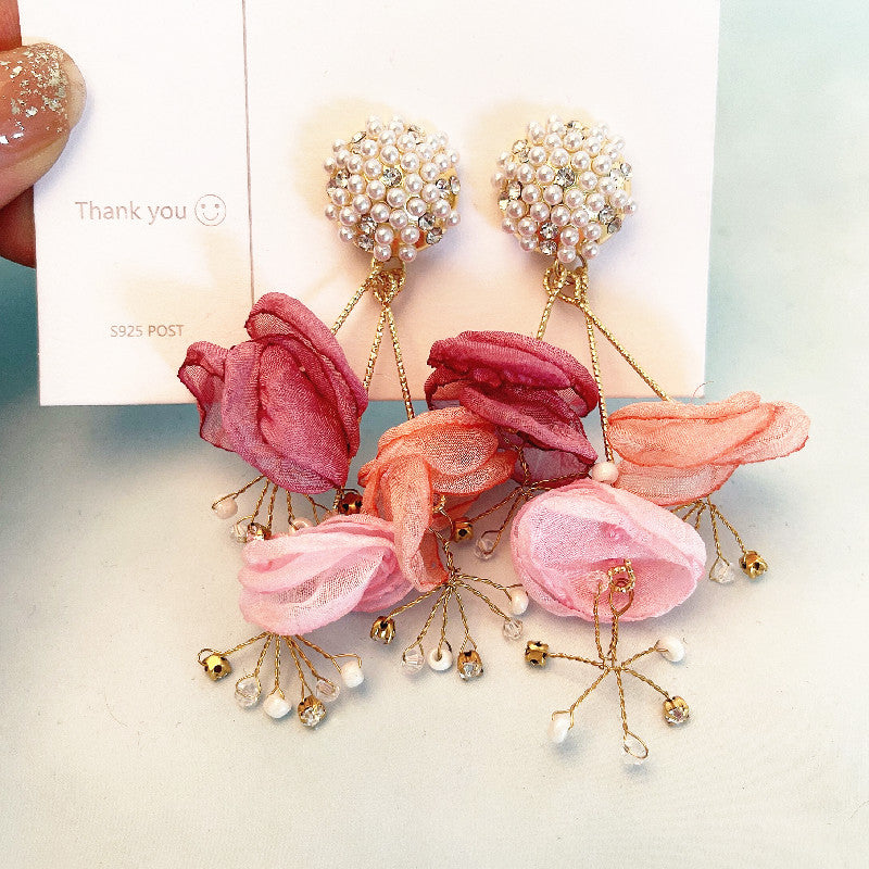 Earrings Handmaker Flower S925