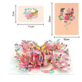 Gift Card 3D Pop Card Butterflies Flower Birthday Gift