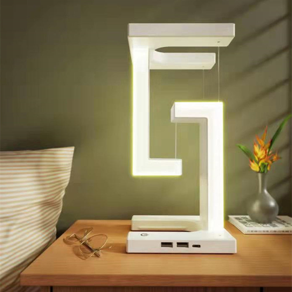 Led Decor Lamp Magnetic Levitation Lamp With Wireless Charging