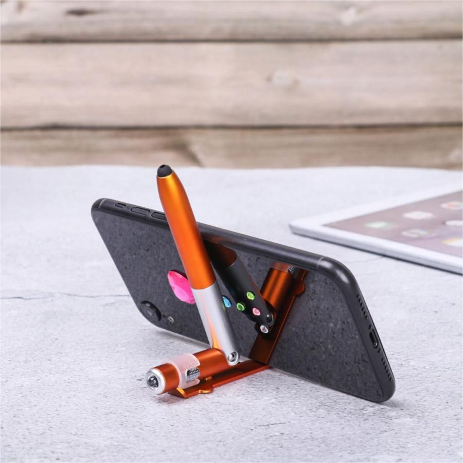 Multifunctional 3-in-1 Foldable Lamp Pen Mobile Phone Holder LED Ballpoint Pen